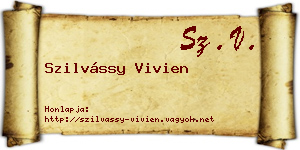 Szilvássy Vivien névjegykártya