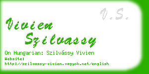 vivien szilvassy business card