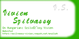 vivien szilvassy business card